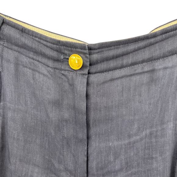 J. Crew Collection Marie Marot Wide-Leg Pant Italian Line Blend Navy Blue 12 - Picture 4 of 13